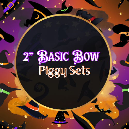 2” Basic Bow Piggy Sets