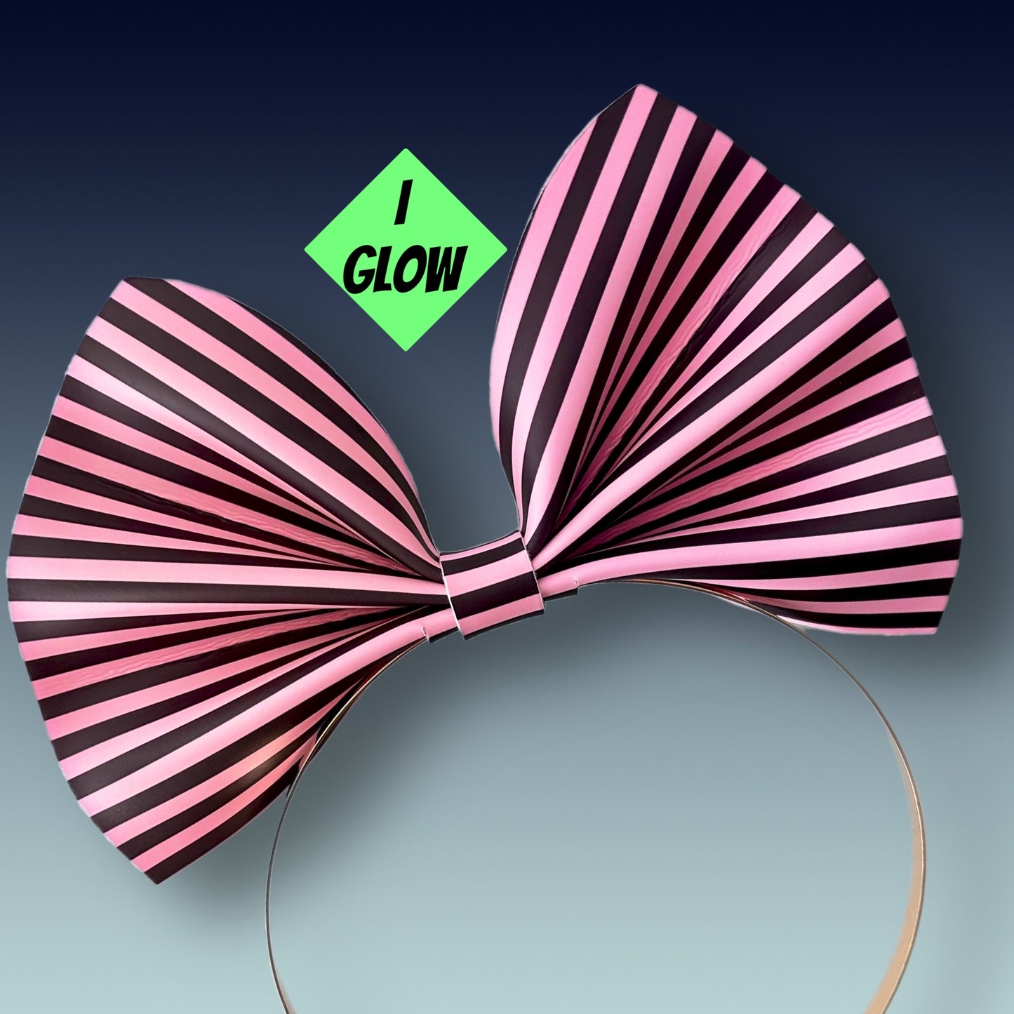 Glow Stripes 6” Basic Bow Headband