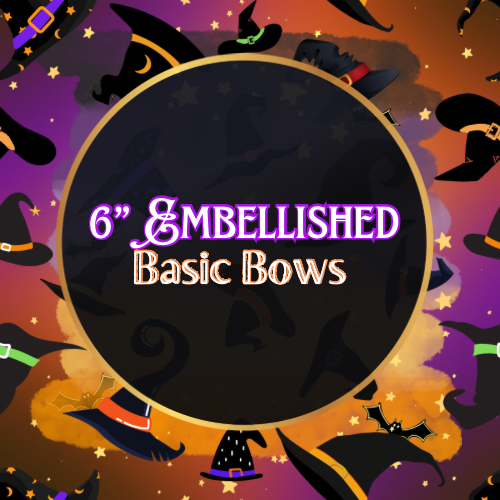 6” Embellished Basic Bow on clip