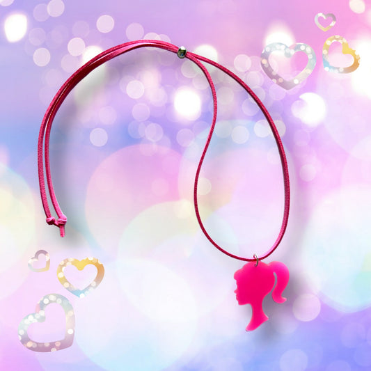 Pink Silhouette Charming AF Necklace