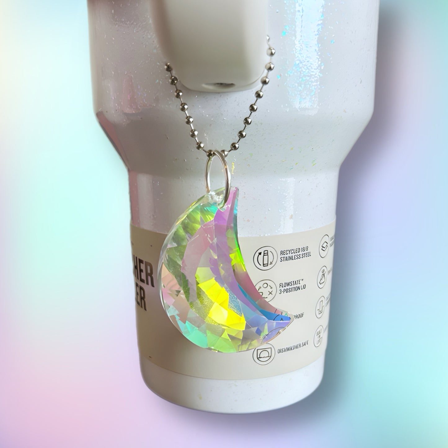 Iridescent Moon XL Cup Charm