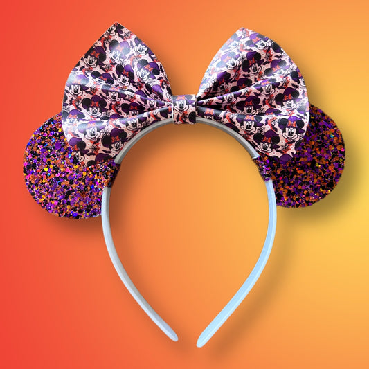 Witchy Mouse 6” Basic Bow  Ears Headband