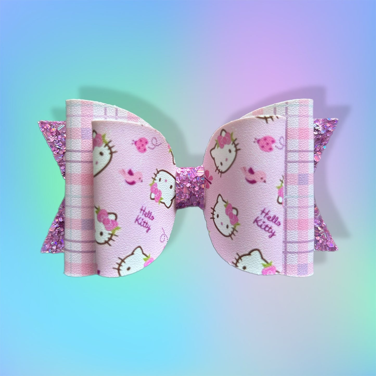 Pastel Hi Cat 4” Stacked Bow