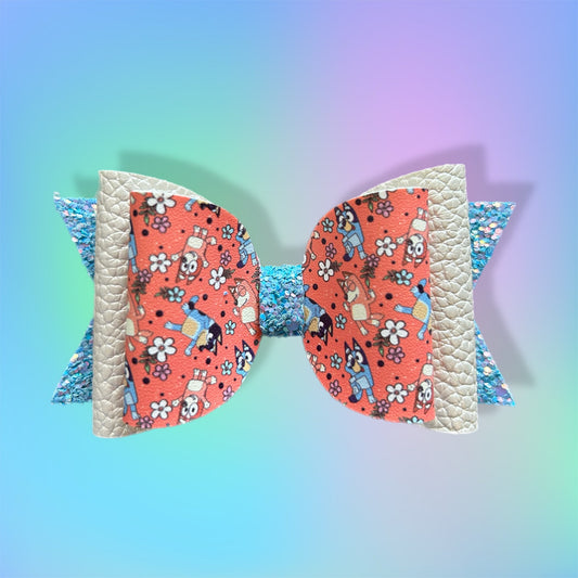 Retro Pups 4” Stacked Bow