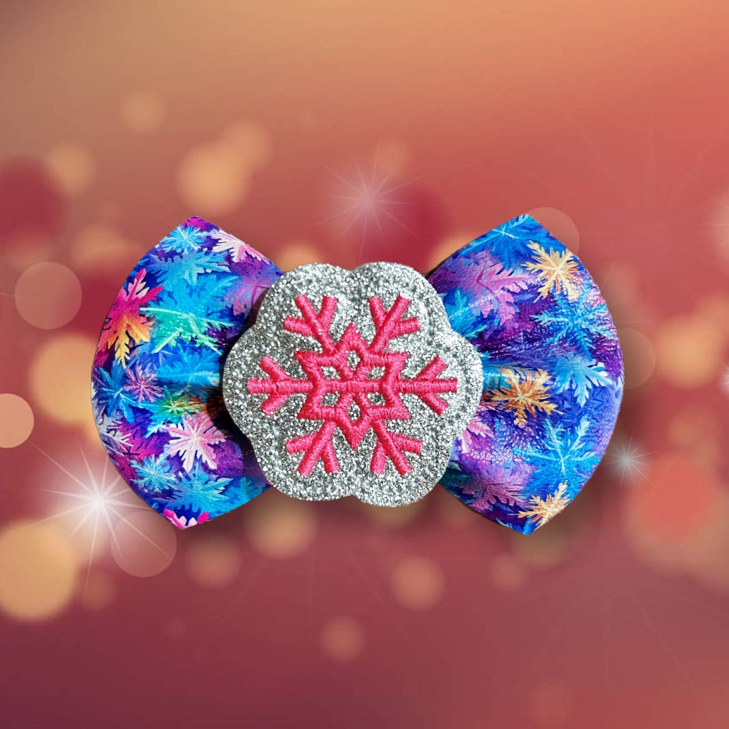 Snowflake Magic Embellished 4” Basic Bow