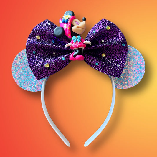 Mystic Mouse 6” Basic Bow  Ears Headband