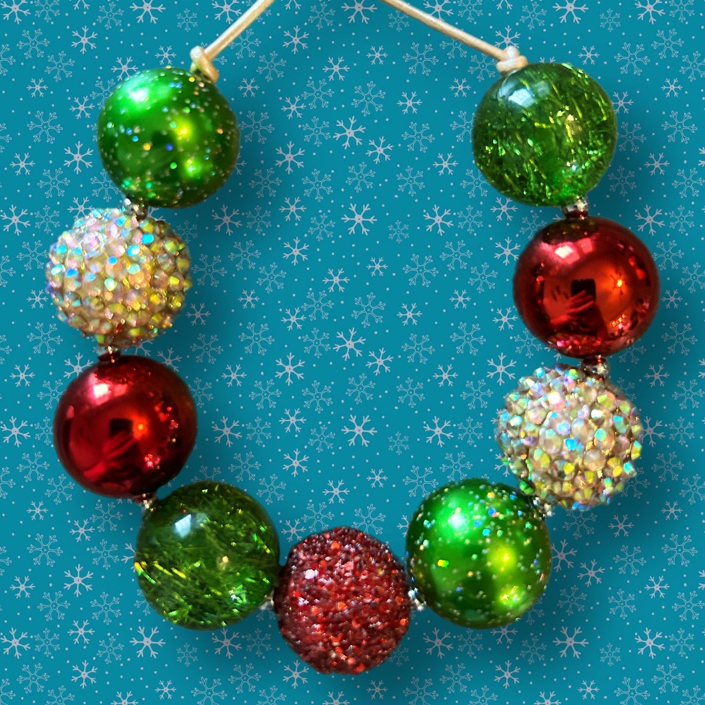 Christmas Sparkle Asymmetrical Necklace