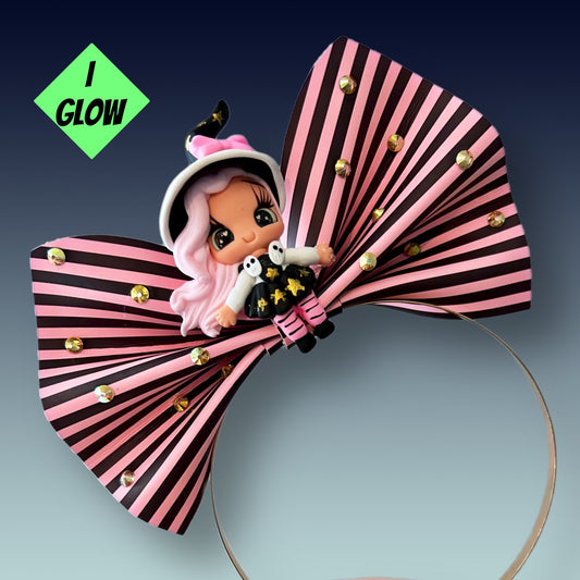 Pink Witch 6” Basic Bow Headband