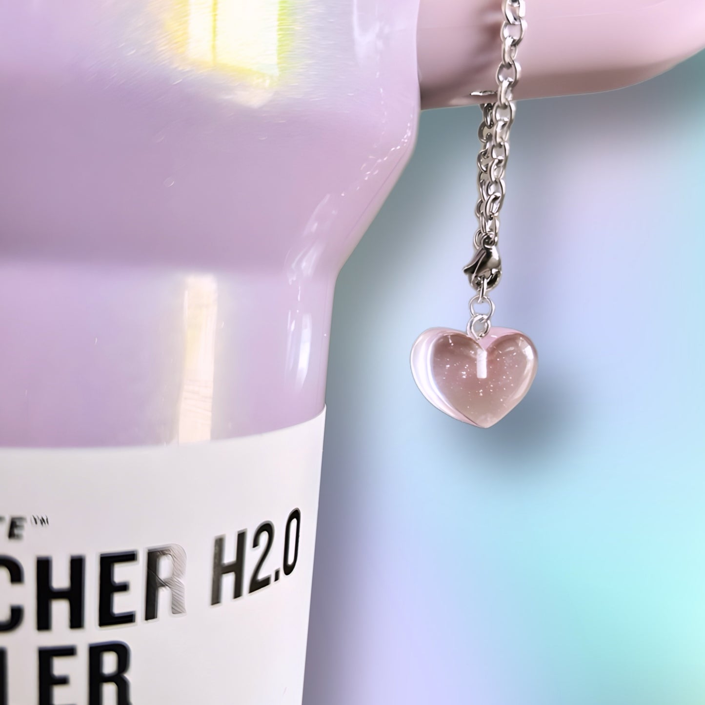 Shimmer Heart Cup Charm