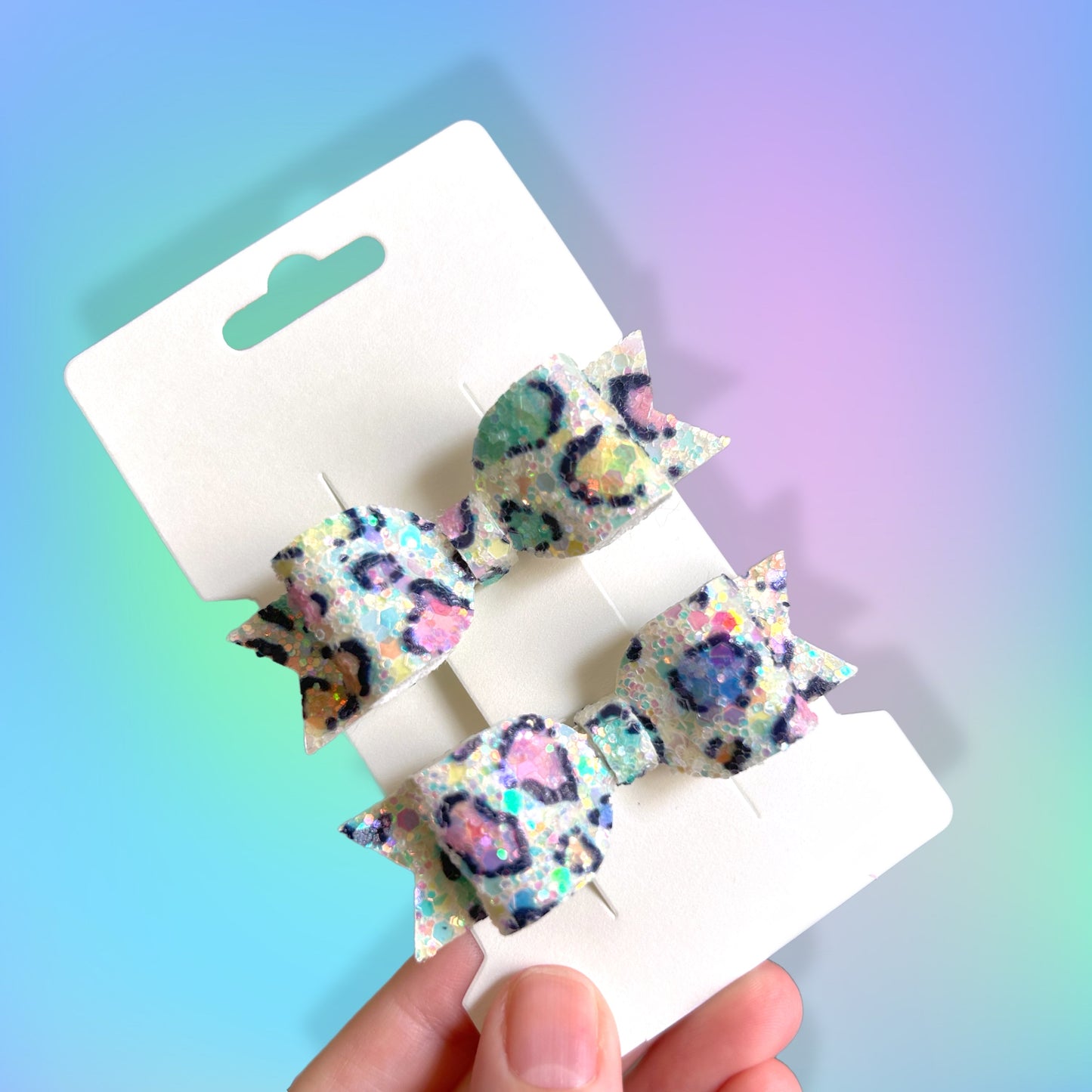 Opal Rainbow Leopard Kitty B 2.5” Piggy Set