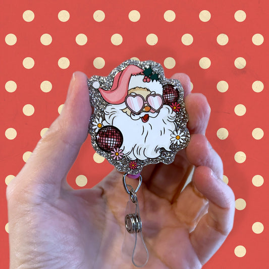 Disco Santa Badge Reel