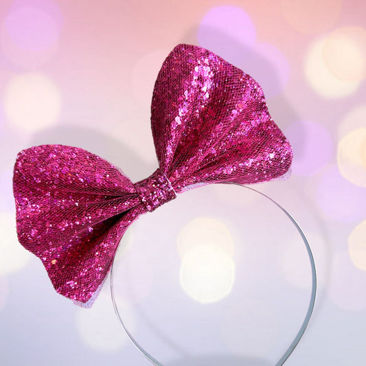 OOAK 1 6” Basic Bow Headband With Tulle Overlay