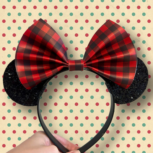 Buffalo Mouse 6” Basic Bow  Ears Headband