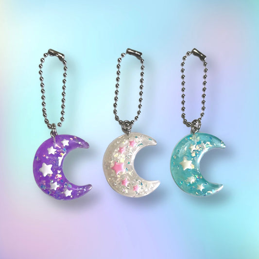 Iridescent Moon Cup Charm