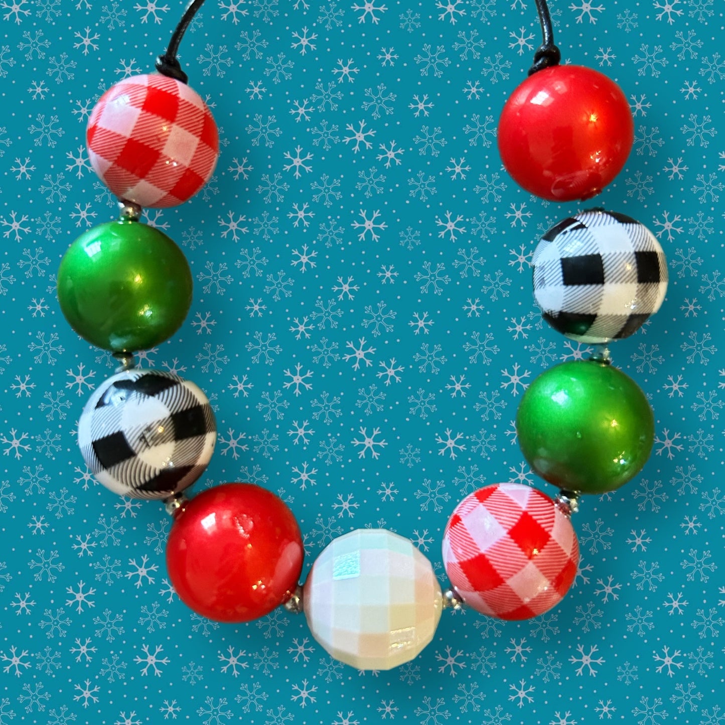 Christmas PJs Asymmetrical Necklace