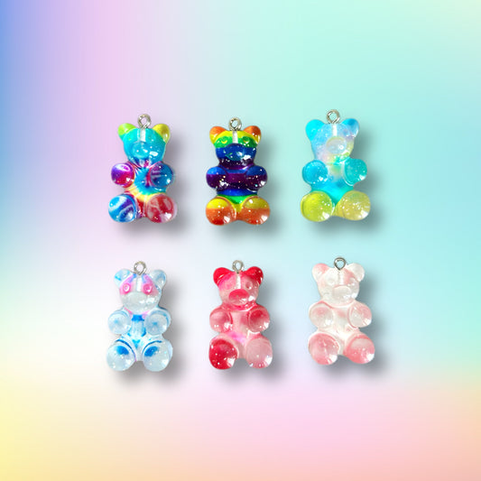 Tie Dye Gummy Bear Cup Charms