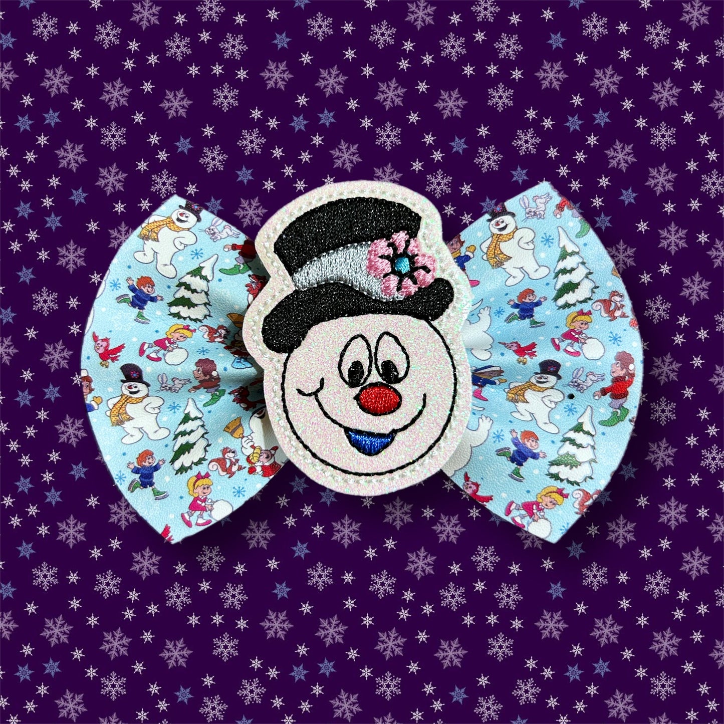 Frosty Embellished 4” Basic Bow